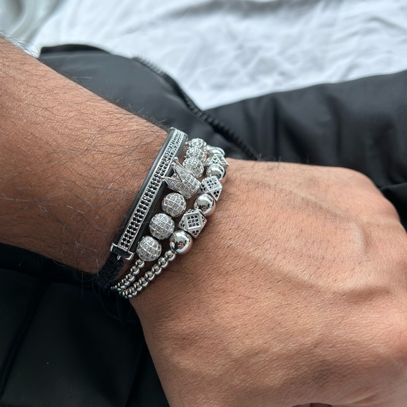 Silver bracelet set - Picture 2 of 4